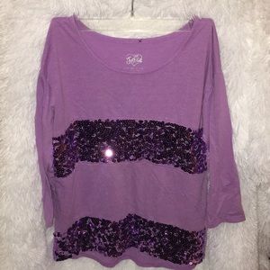 Purple sequin shirt